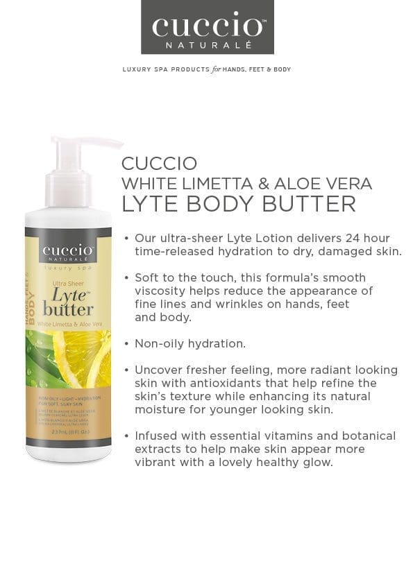 Cuccio White Limetta & Aloe Vera Refreshing & Stimulating Bodycare Kit 1