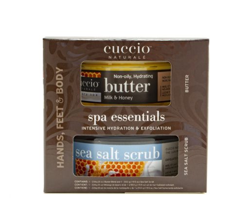 Spa Essentials Kits - 19oz Sea Salt Scrub & 8oz Butter Blend - Milk & Honey